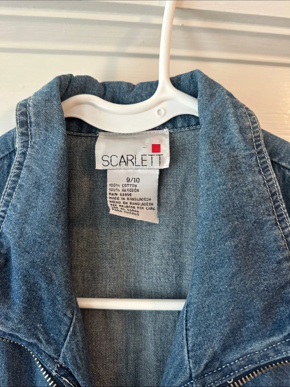 Scarlett Dark Blue Denim Short-Sleeve Zip Front One-Piece